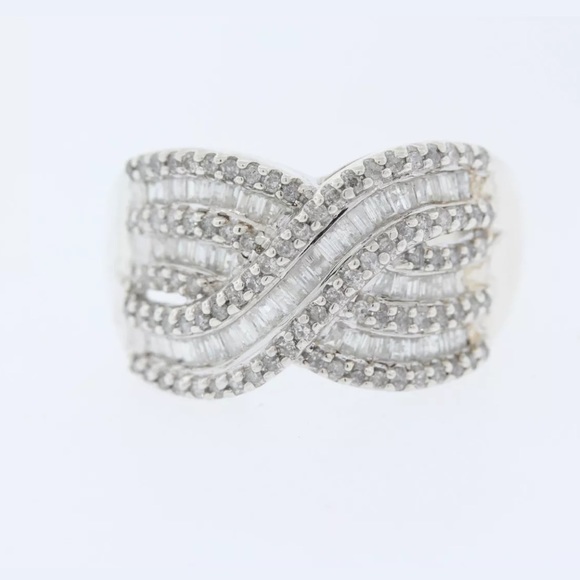 Jewelry - 1.0 CT Natural Diamond Sterling Silver Ring sz9